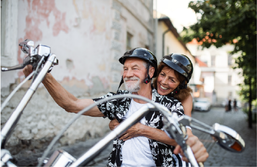 Motorcicle City Couple